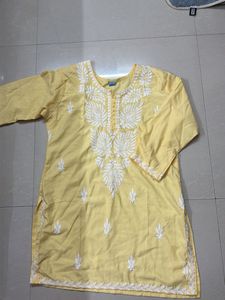 Yellow Embroidered Kurta
