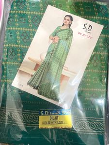Elegant Green Saree with Blouse