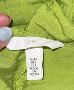 Lime Green Ruffle Midi Wrap Dress