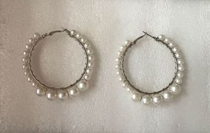Pearl Hoop Earrings