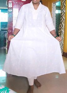 White Embroidered Kurti