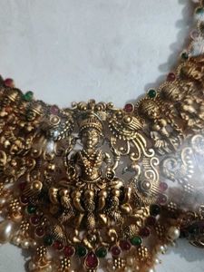 Antique Lakshmi Devi jewellery pearl set