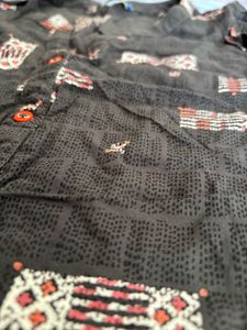 Brown Patterned Long Sleeve Blouse
