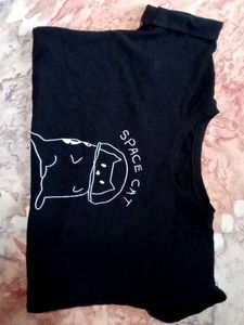 Space Cat Crop Top