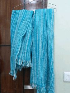 Striped Blue Winter Stole