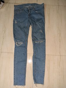Navy Blue Colour High Waisted Jeans