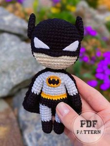 Aesthetic Batman Crocheted Doll