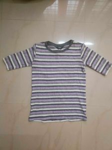 Max fashion striped lavender top
