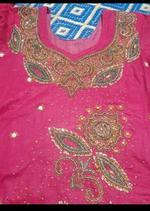 Peach Embellished Salwar Kameez