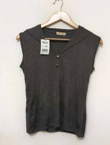 Trendt New Brown Sleeveless Top