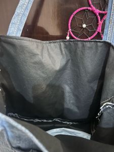 Denim Patchwork Tote Bag