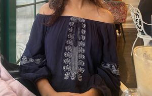 Embroidered Off-Shoulder Top