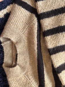 Brand new Tan Black Cozy Sweater