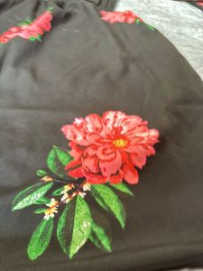 Black Floral Midi Dress