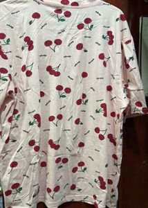 Cute Cherry Print T-Shirt and Shorts set