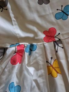 Butterfly Print Ruffle Sleeve Dress