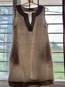 Beige Short Dress From Fab India