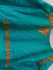Heavy  Peacock Colour Gown