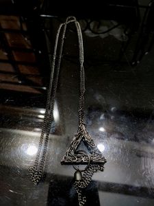 Oxidy Chain Pendant And Ring Earrings, Jacket