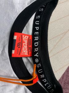 Superdry White &amp; Black Oversized Cotton T-Shirt