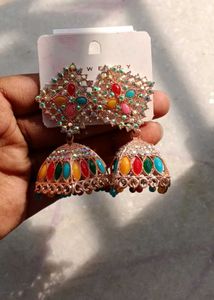 Colorful Jhumka Earrings