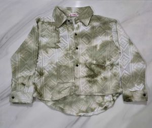 Stylish Green Patterned Shirt