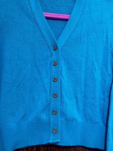 Women’s Blue Cardigan Sweater