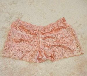 Peach Lace Shorts