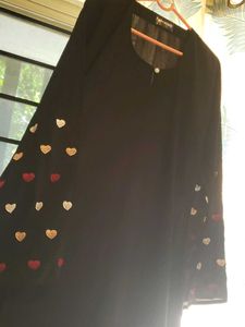 Heart Patterned abaya