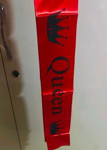 Queen Sash And Stone Crown