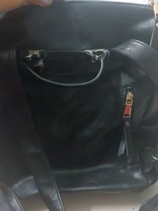Black Leather Backpack