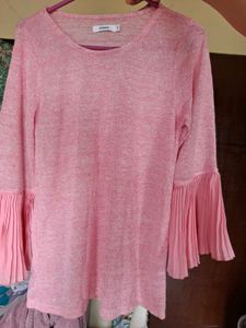 Pink Bell Sleeve Top