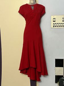 Pintrest Designer party wear Red one piece
