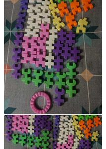 Kids Playing Combo Of 4 Blocks And Alphabet