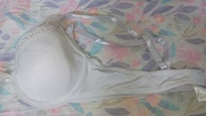 White Lace Trim Bra