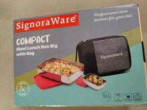 Signoraware Compact Steel Lunch Box Brand New