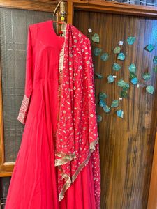 Rani Pink Anarkali Suit