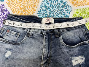 Distressed Denim Shorts