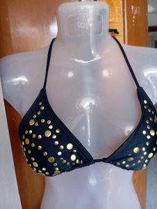 Black &amp; Gold Bikini Top