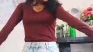 Brown V-Neck Long Sleeve Top