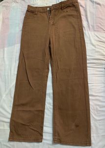 Brown Straight Leg Jeans