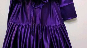 Pruple Satin Suit Salwar
