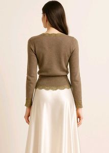 Korean Winter knitted v-neck Vintage Top 🌷🫶🏻