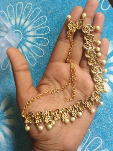 Gold &amp; Pearl Necklace Set