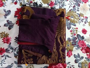 Elegant Purple Saree Blouse💜