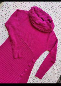 pink woolen top for women