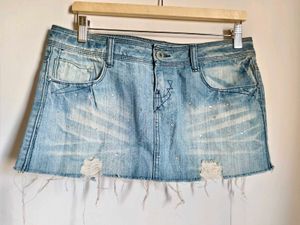 🎊Buy 1, Get 1 Free🎁Distressed Denim Mini Skirt