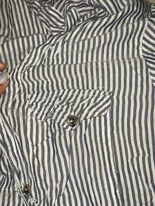 Long Strip Shirt/ Shrug