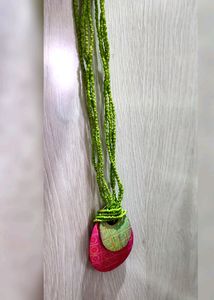 Green And Pink Moti Necklace