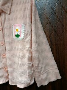 Cute Peach Floral shirt